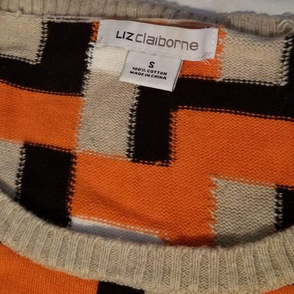 Liz Claiborne WOMEN SMALL Sweater COLOR BLOCK - Picture 4 of 9